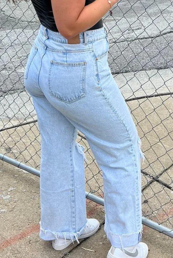 ZARA Super High Rise Wide Leg Jeans - Image 5