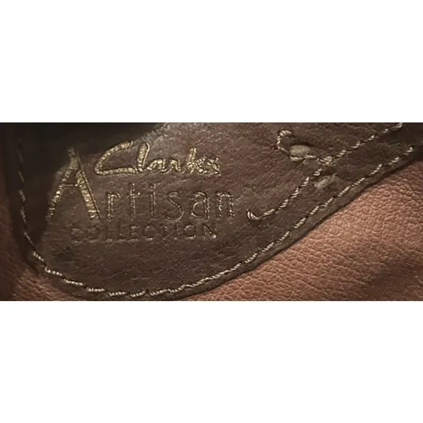 Clarks Artisan Boots Women 7M Brown Excellent Leather Lace Up Corset‎ Block Heel - Image 8