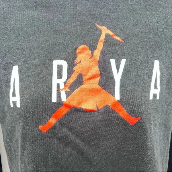 Delta Game of Thrones Black Long Sleeve T-Shirt Ayra Jumpman Night King Kill Pose-S - Image 3