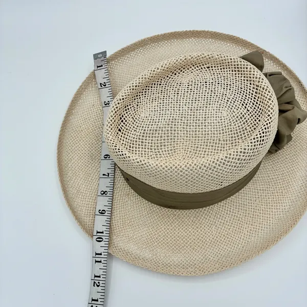 Pelican Hill‎ Golf Club Straw Hat Ribbon Flower Accent Resort Style - Image 3