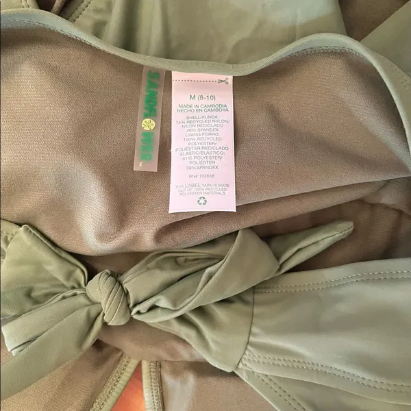 Sandflower Olive Green Womens Medium One Piece Swimsuit - Image 5