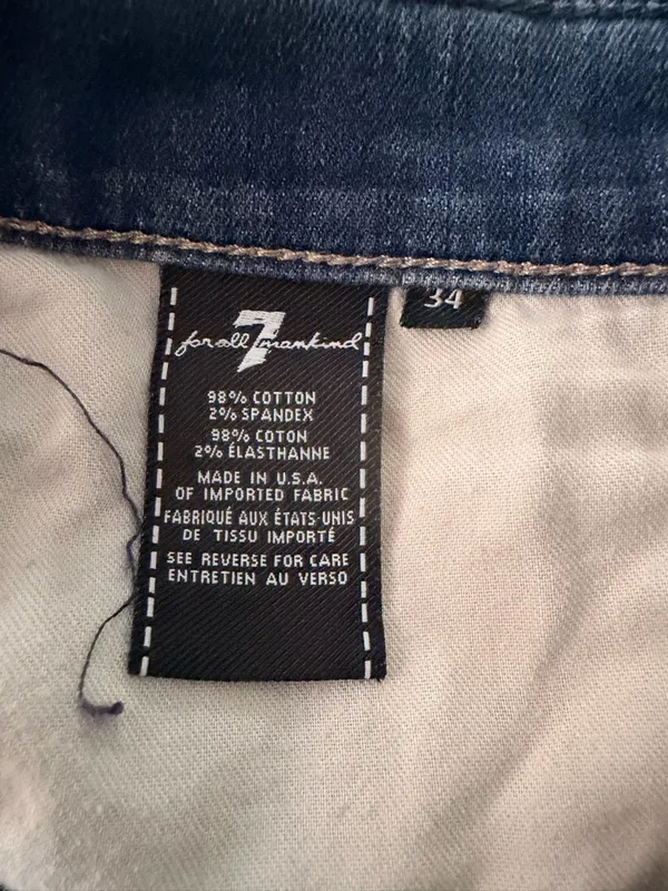 7 For All Mankind Women's Straight Leg Jeans in Deep Blue - Image 4