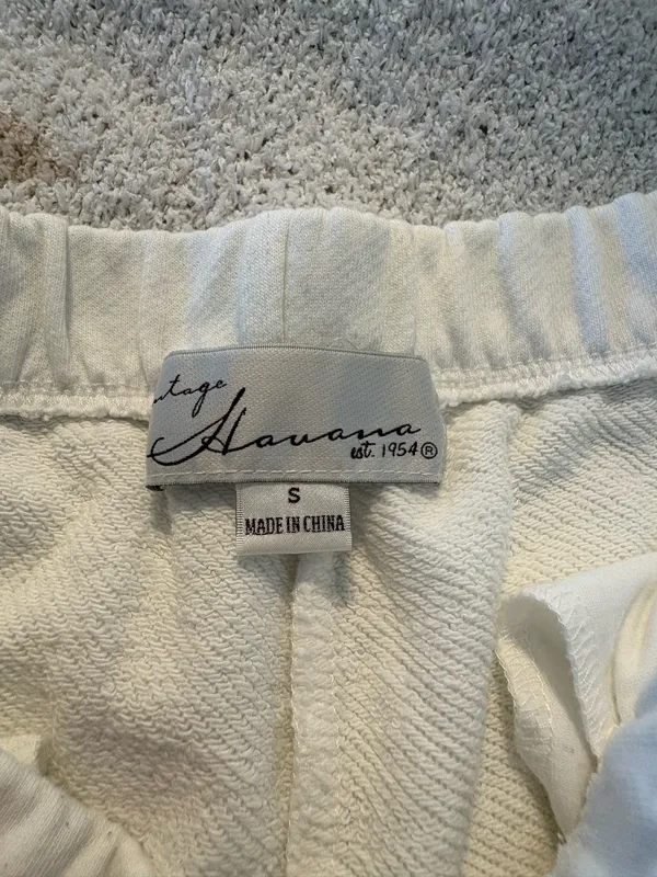 Sweatpants plain white with stars - Image 3