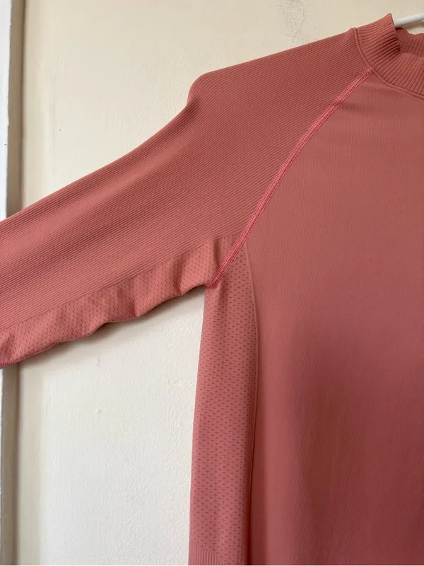 HALFDAYS Johnson Base Layer Top Mock Neck Pink Sz Small - Image 8