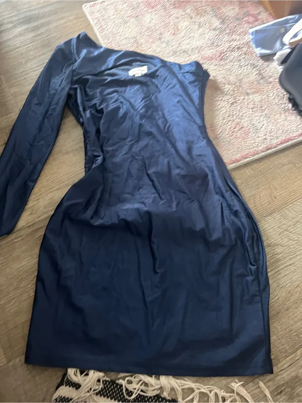 Superdown Midnight Blue Erika One-Shoulder Cut Out Dress Size Small - Image 10