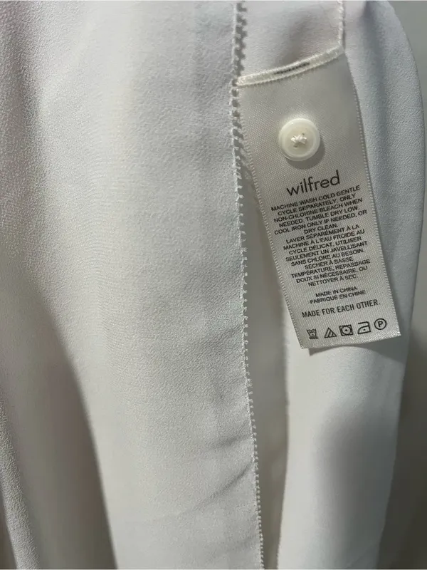 Aritzia Wilfred Daughter Dress Button-Up Puff-Sleeve Midi Dress Size XS - Image 7