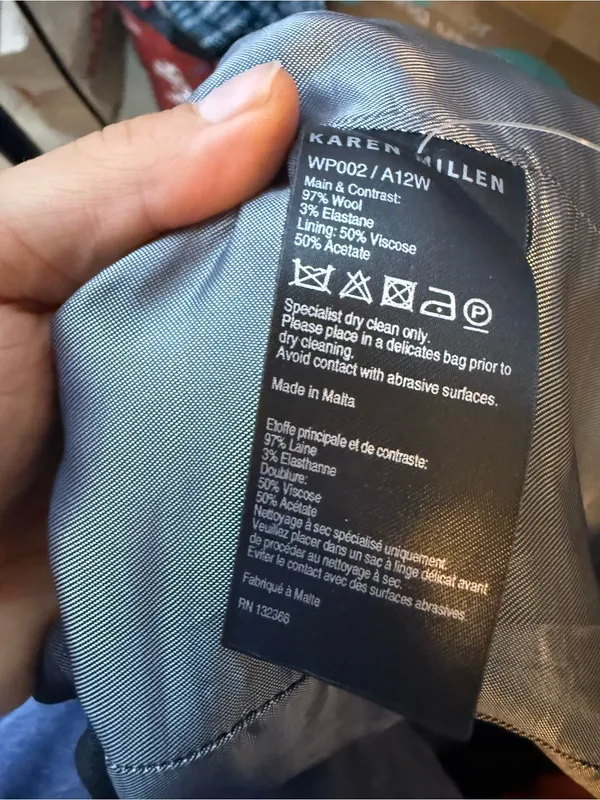 Karen Millen Gray and Black Structured Double Breasted Wool Zip Up Vest - Image 4