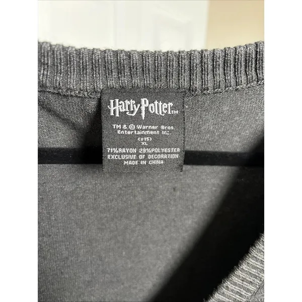 Harry Potter Gryffindor Cardigan Womens XL‎ Grey Sweater Cosplay Size XL Fandom - Image 2