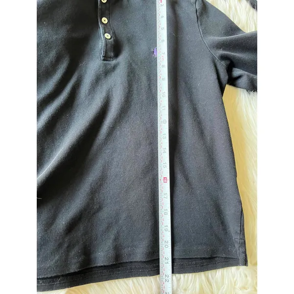Polo Ralph Lauren Black Long Sleeve Quarter Button Up Shirt - Image 4