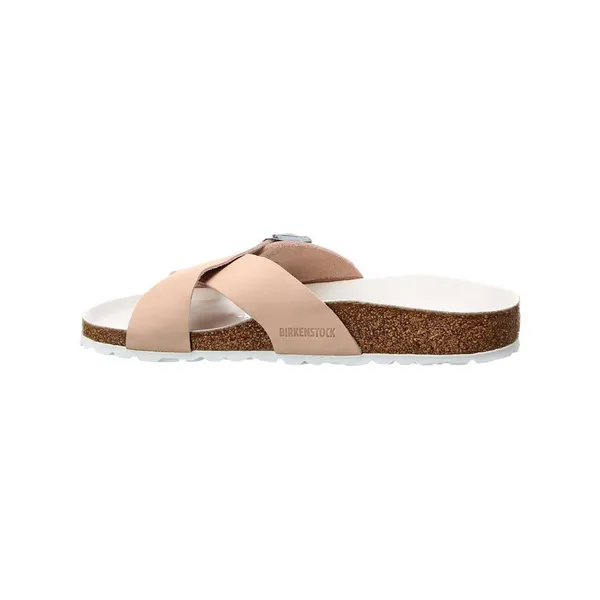 Birkenstock Siena Big Buckle Leather Nubuck Slides Sandals Light Pink Womens 40 - Image 2