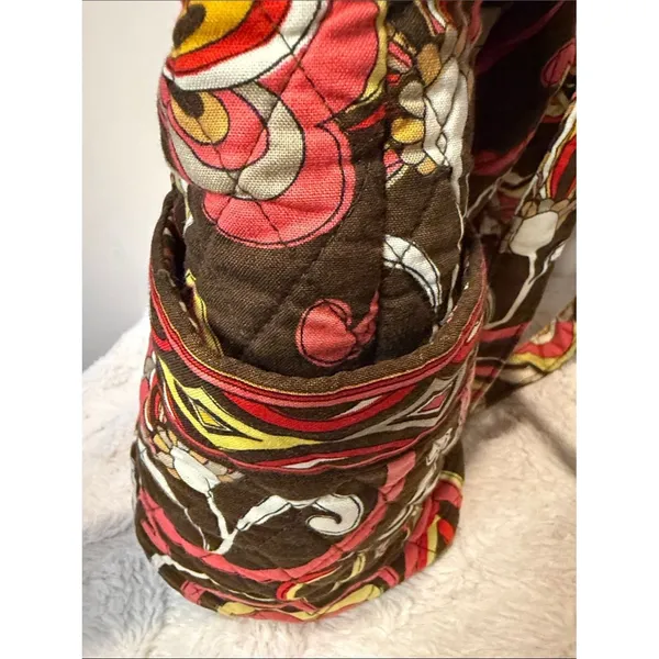 Vera Bradley Quilted Puccini Tote Bag Retired Casual Outside Pockets Full Zip - Image 5