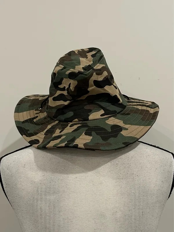 Camo Canvas Boonie Hat Green - Image 3