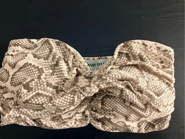 Almost Famous Snake-Print Reptile Accessory - Beige and Brown - Image 2