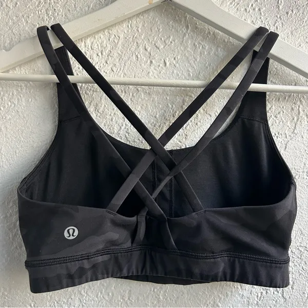 Lululemon Black Camouflage Sports Bra - Image 2