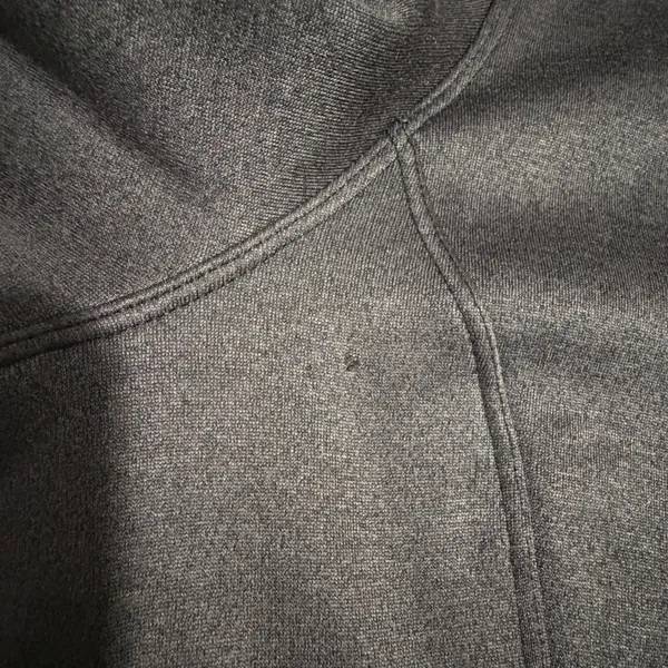 The North Face Womens L Grey Teal Full Zip Fleece Lined Jacket Mock Neck Snag - Image 7