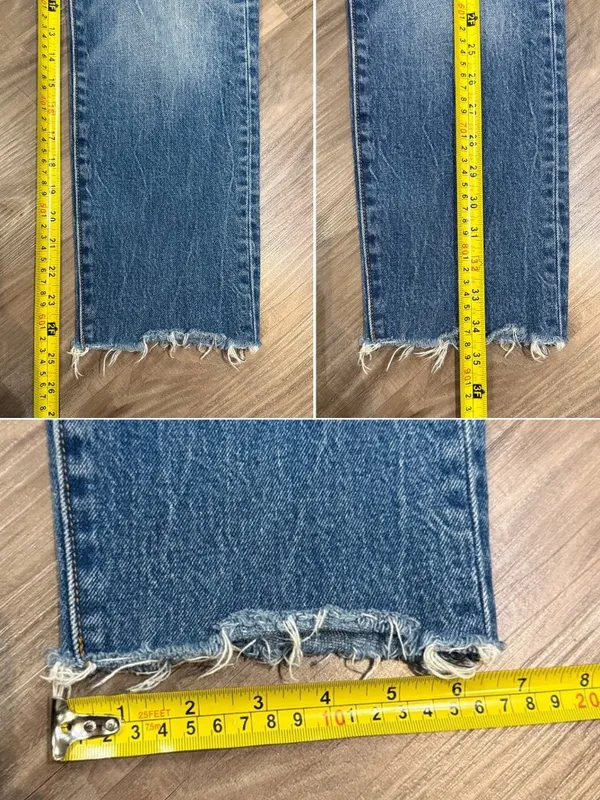 Levi’s Wedgie Straight Jeans 25 Lasting Impression Distressed Raw Hem $98 - Image 9