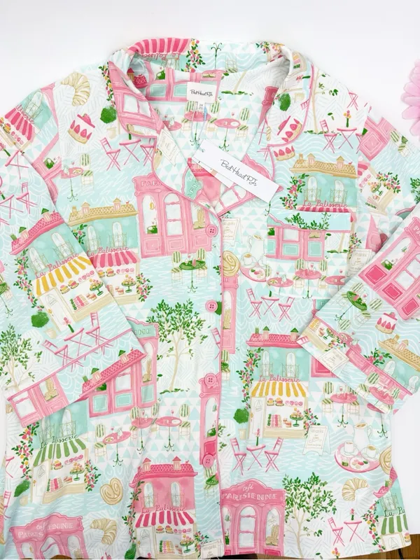 BedHead X Anthropologie Parisian Delight Classic Jersey Pajama Set Long Sleeve - Image 7