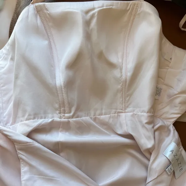 Gorgeous Azazie gown, soft pink, very elegant - Image 13