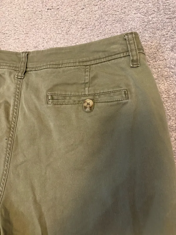 A New Day Olive Green Floral Embroidered Slim Pants - Image 9