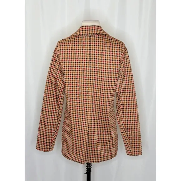 Anthropologie AVEC LES FILLES Longline Plaid Blazer Jacket Preppy Academia Small - Image 8