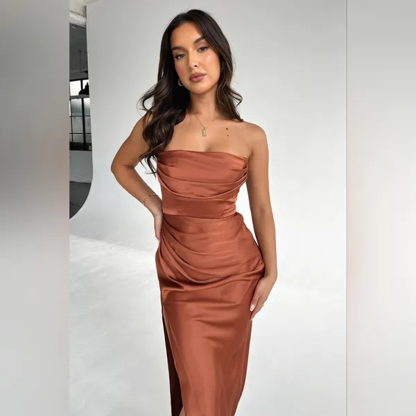 Thats So Fetch Lola Maxi Dress Rust Orange Size 14 - Image 3