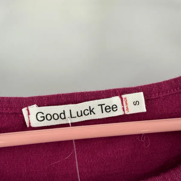 Good Luck Tee Babydoll Dress Women’s SZ Small NWT Anthropologie Wine 100% Cotton - Image 6