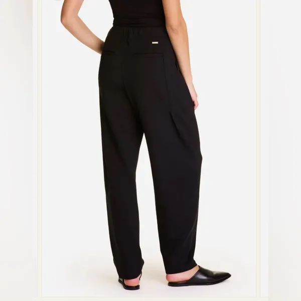 ALALA Black Phoebe Trousers Pleated Athleisure Joggers Small - Image 3