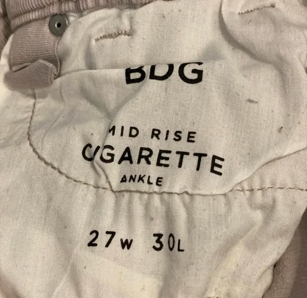 Urban Outfitters Mid Low Rise Cigarette Skinny Ankle Gray Corduroy Pants 27 - Image 9