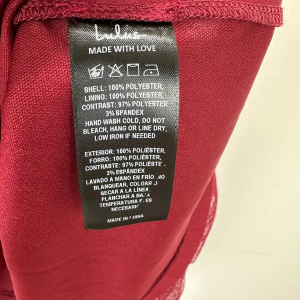 Lulus Fabulous Thoughts Wine Red Tulle Strapless Tiered Mini Dress Party XXL NWT - Image 10