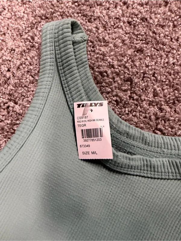 Tilly's Mint Green Ribbed Crop Tank Top - Image 4