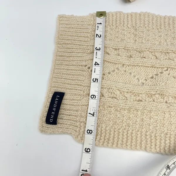 Lands End Cable Knit Detachable Hood Scarf Heritage Winter Resort Lodge Cottage - Image 10