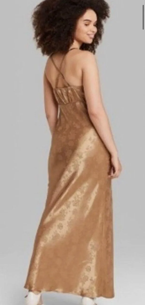 Satin Slip Dress - Image 3