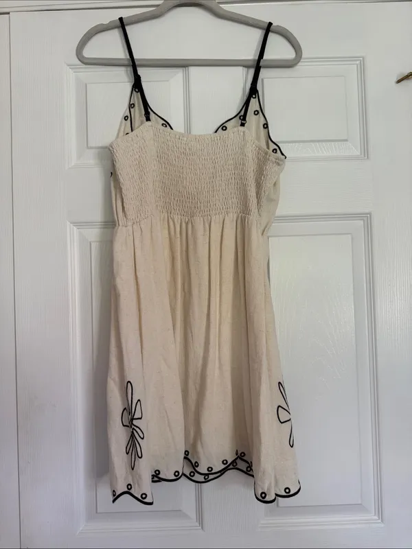 Cream Floral Embroidered Sundress - Image 6