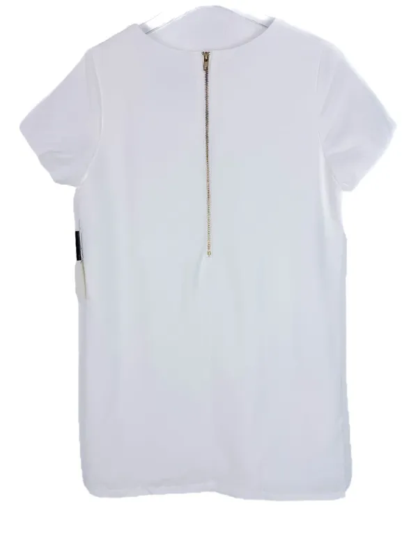 NWT Lulus Shift and Shout Dress Short Sleeves Mini Ivory White Size Small S NEW - Image 13
