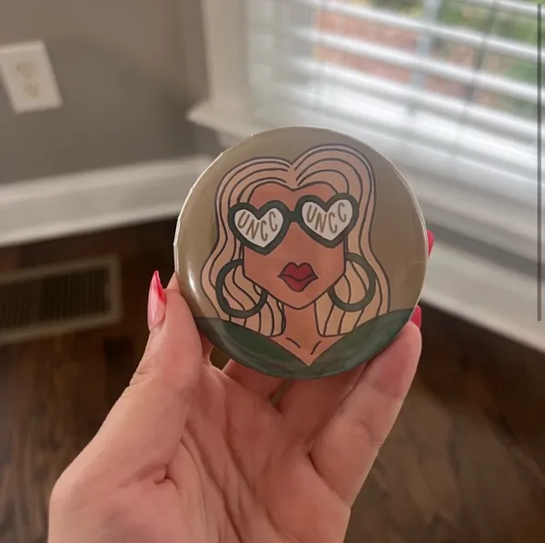 CUSTOM HOMEMADE GAMDAY PIN Orange - Image 3
