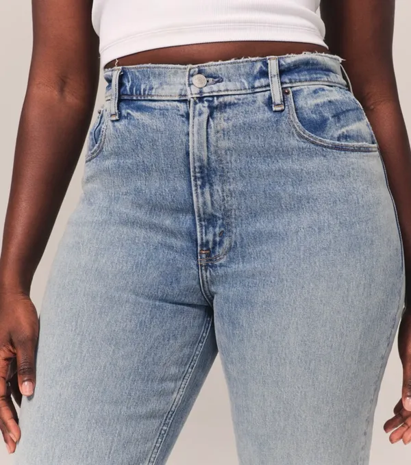 Abercrombie & Fitch Women's the 90s Straight Ultra High Rise Jeans Size 31/12R - Image 6