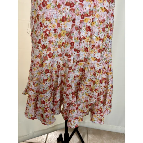 Lulus Babydoll Y2K Mini Dress Roses Floral Hippie Boho Cottage Sundress Medium - Image 14