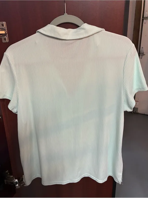 Women’s Nine West Brand Light Mint Short Sleeve Pocket Tee Sleepwear Set Size S - Image 4