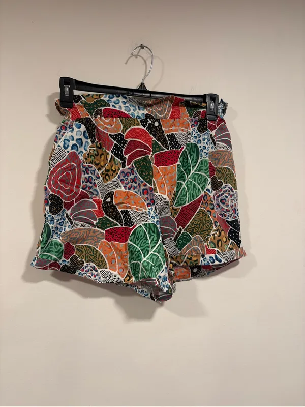 Farm Rio x Anthropologie Multi Color Toucan Jungle Patchwork Swing Shorts - Image 2