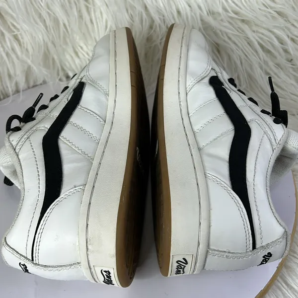 Vans “Lani” size 8 leather vintage white black - Image 8