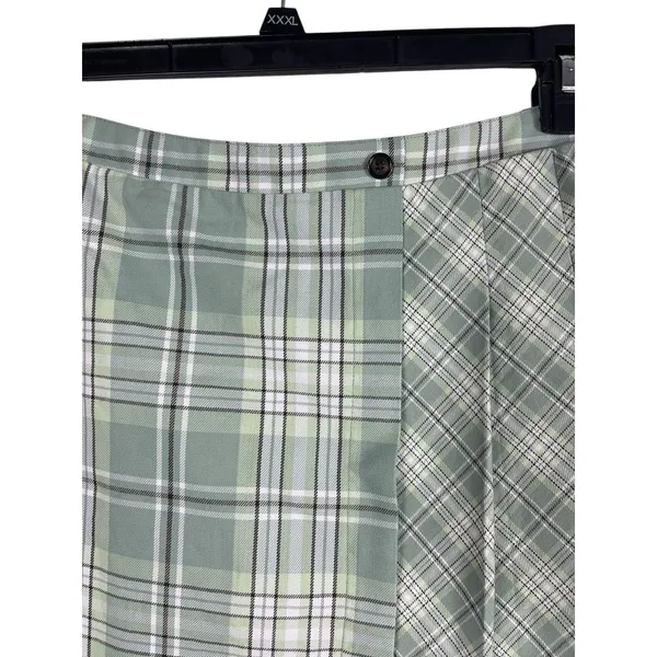 90s Y2K Inspired Sage Green Plaid University Academia Skort S - Image 6