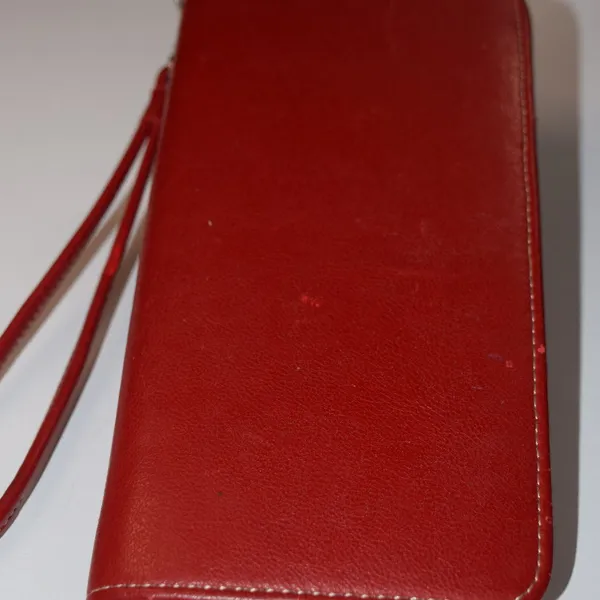 Liz Claiborne Wallet/Wristlet, Red Initialed  "J" - Image 2