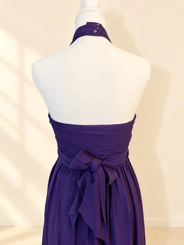 Karen Millen 100% Silk Purple Floral Maxi Dress Size 6 - Image 3
