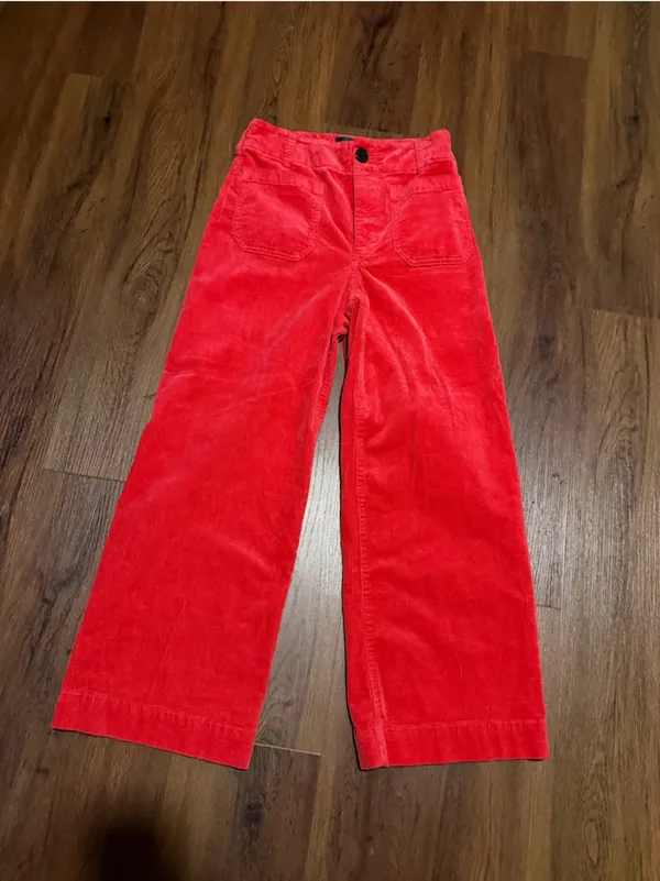 red Nwot rare Colette Corduroy Crop Wide-Leg Pants Maeve $118 spring casual - Image 6