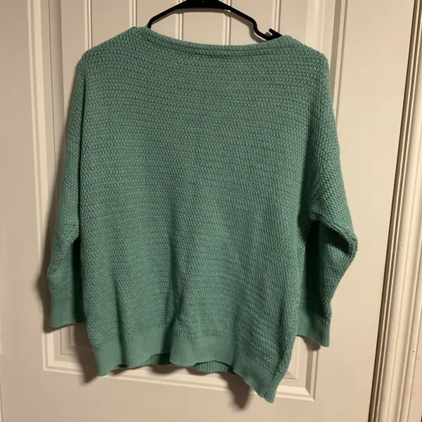 Ralph Lauren Green Crew Neck Sweater Textured Knit - Image 3