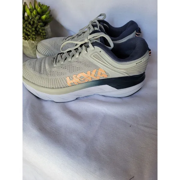 Hoka One Bondi 7 Women's Size 10.5 Lunar Rock Running Sneakers 1110519-LRBI - Image 2