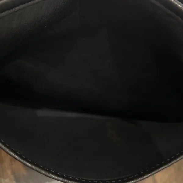 Vintage Coach Crossbody Bag Black Leather Flap Brass Classic Quiet Luxury 90s - Image 15
