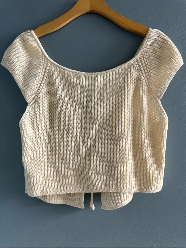 Le Lis Shellie Cream Tie Cardi Top - Image 7