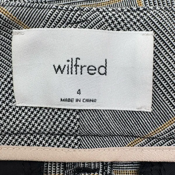 Aritzia Wilfred Jallade Gray Plaid Trousers Pants size 4 $158 - Image 11