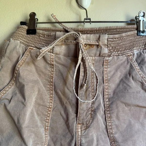 American Eagle Taupe Drawstring High Jegging Jogger Pants - Image 3